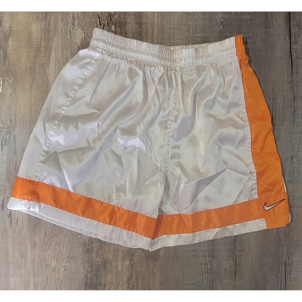Nike Men's Medium Basketball Shorts White Tag Orange Stripe Tennesse Vols VTG